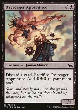 MTG Magic the Gathering Overeager Apprentice (35/65) DDA, Divine vs. Demonic NM - Image 1