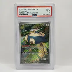 Pokemon Scarlet & Violet 151 Snorlax ETB Promo Card 51 PSA 9 Mint - Image 1