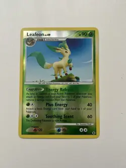 2009 Pokemon Rising Rivals Leafeon 45/111 Reverse Holo Card (NM) - Image 1