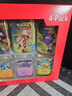 Pokemon Scarlet & Violet - 151 4-Pack Mini Tins w/ 4 Promo cards Sam's Gengar - Image 4