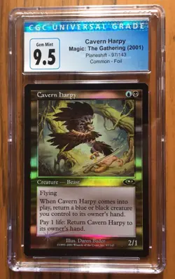 Cavern Harpy Planeshift MtG CGC 9.5 2001 FOIL 97/143 - Image 1
