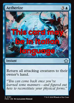 MTG AETHERIZE FOIL EXC - ETERIZZARE 151 - FDN - MAGIC - Image 1