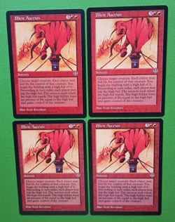 Magic the Gathering MTG Mirage ILLICIT AUCTION X 4 (3 VLP/EX & 1 MP) R 1996! - Image 1