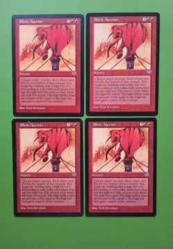 Magic the Gathering MTG Mirage ILLICIT AUCTION X 4 (3 VLP/EX & 1 MP) R 1996! - Image 2