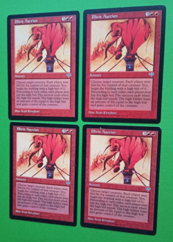 Magic the Gathering MTG Mirage ILLICIT AUCTION X 4 (3 VLP/EX & 1 MP) R 1996! - Image 3