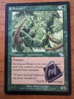 Magic MTG Brawn Judgment signed Matt Cavotta! MP - Image 1