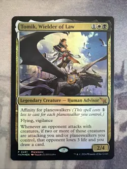 1x Tomik, Wielder Of Law- NM- FOIL- Prerelease Promo- Mtg Magic The Gathering - Image 1