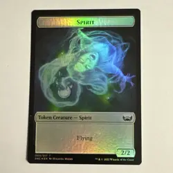 MTG FOIL {Fish Token} {Spirit Token} - Streets of New Capenna Double Sided - Image 2