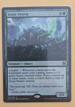MTG Scute Swarm FOIL Zendikar Rising Pack Promo 203/280 - Image 1