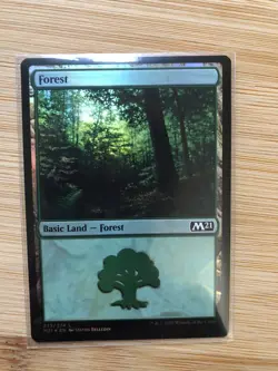 MTG *Core 2021 M21* - SLEEVED FOIL x1 FOREST 273 - NM - Image 1