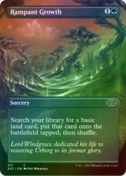 1 x Rampant Growth - Borderless - Foil - Double Masters 2022 - LP - MTG - Image 1