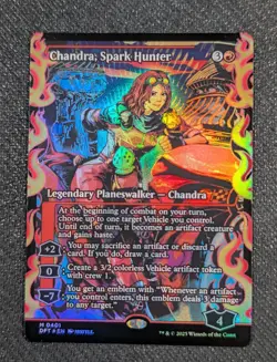 Chandra, Spark Hunter - Foil - Showcase Aetherdrift MTG - Image 1