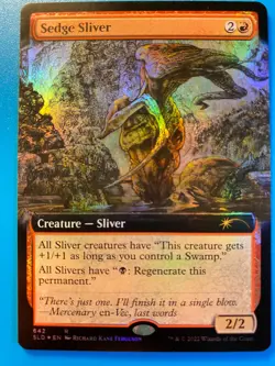 MTG 1x FOIL Sedge Sliver # 642 Secret Lair Drop Magic the Gathering Card x1 NM - Image 1