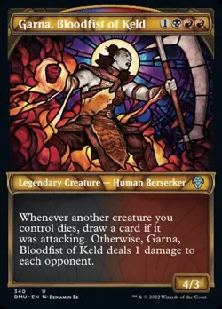 Garna, Bloodfist of Keld Showcase x1 1x TEXTURED FOIL Dominaria United NM MTG - Image 1