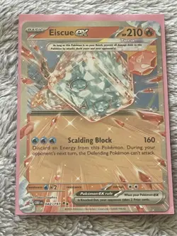 Eiscue EX 042/197 - Obsidian Flames - Stamped Holiday Pokemon Card - Sealed - Image 1