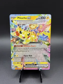 Pokemon Pikachu TCG Surging Sparks EX Double Rare Holo Card 057/191 NM Condition - Image 1