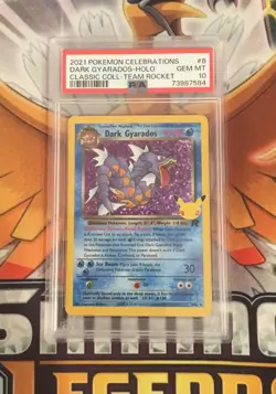 2021 Pokemon Celebrations DARK GYARADOS Holo PSA 10 8/82 - Image 3