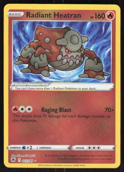 Pokemon TCG SWSH10: Astral Radiance #027/189 Radiant Heatran NM - Image 1