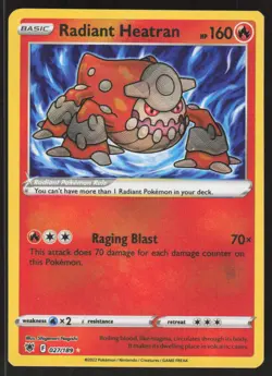 Pokemon TCG SWSH10: Astral Radiance #027/189 Radiant Heatran NM - Image 1