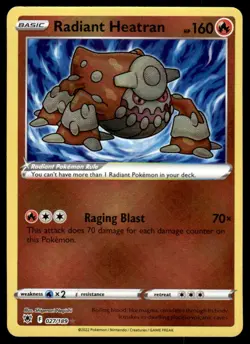 Pokemon TCG Astral Radiance #027/189 Radiant Heatran NM - Image 1