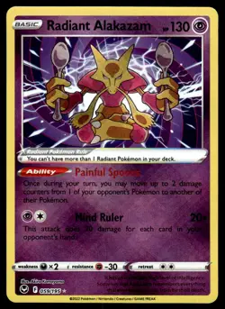 Pokemon TCG SWSH12: Silver Tempest #059/195 Radiant Alakazam NM - Image 1