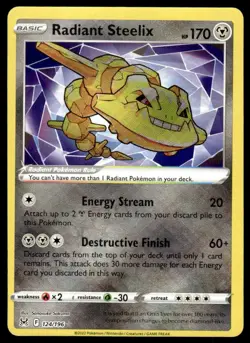 Pokemon TCG Lost Origin #124/196 Radiant Steelix NM - Image 1