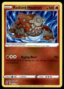 Pokemon TCG SWSH10: Astral Radiance #027/189 Radiant Heatran NM - Image 1