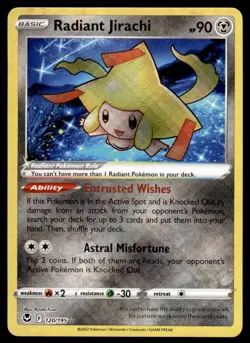 Pokemon TCG SWSH12: Silver Tempest #120/195 Radiant Jirachi NM - Image 1