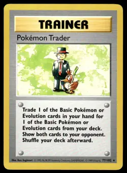 Pokemon TCG Base Set (Shadowless) #77/102 Pokemon Trader NM - Image 1