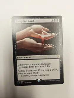 MTG Magic the Gathering Sanguine Bond Commander 2017 LP Card 124/320 - Image 1