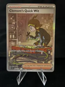 Clemonts Quick Wit 243/191 - Pokemon TCG Surging Sparks Special Illustration NM - Image 1