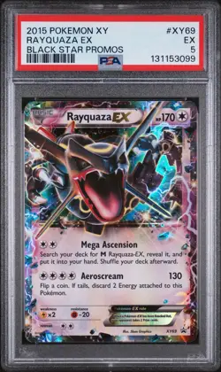 2015 POKEMON XY BLACK STAR PROMOS #XY69 RAYQUAZA EX PSA 5 - Image 1