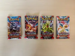 Pokemon SV Obsidian Flames Booster Pack - ART SET (Set Of 4) - Image 1