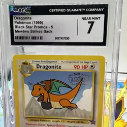 Pokemon TCG Graded CGC 7 Dragonite Black Star Promo 5 WB STAMPED Mewtwo Strikes - Image 2