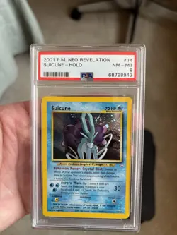 PSA 8 2001 Pokemon Suicune 14/64 *Swirl* Neo Revelation Holo NM/Mint ?? ?? - Image 3