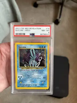 PSA 8 2001 Pokemon Suicune 14/64 *Swirl* Neo Revelation Holo NM/Mint ?? ?? - Image 5