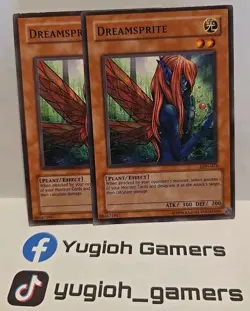 YUGIOH DREAMSPRITE X2 LON COMMON UNLIMITED LIGHT PLAYED - Image 1