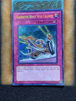 Yugioh Gladiator Beast War Chariot LCGX-EN266 Secret Rare 1st Ed NM - Image 1