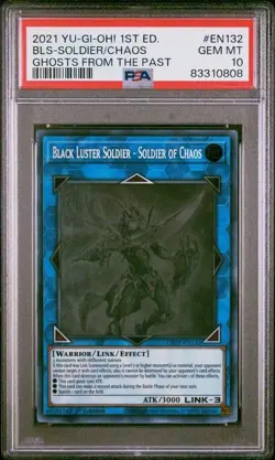 2021 Yu-Gi-Oh! Black Luster Soldier of Chaos GFTP-EN132 Ghost Rare PSA 10 - Image 1