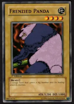 Yugioh Frenzied Panda LOB-081 Common 1st Ed - VLP - Image 1