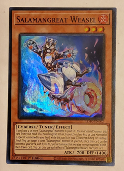 Yu-Gi-Oh Salamangreat Weasel Super Rare LD10-EN002 1st edition - Image 1