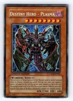 Yugioh Destiny Hero - Plasma CT04-EN003 Limited Edition Secret Rare Holo - LP ?? - Image 1