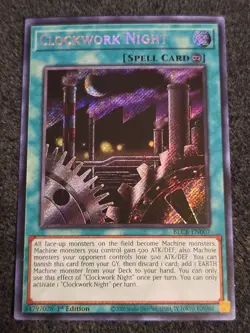 Clockwork Night BLCR-EN007 Secret Rare 1st Edition NM Yugioh - Image 1