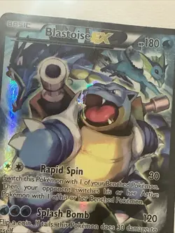 Pokemon TCG Card - Blastoise EX XY122 Black Star Promo Full Art XY Holo Rare - Image 2