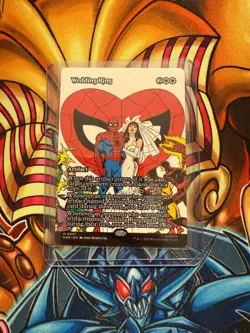 Wedding Ring M 0007 Mythic Borderless Non Foil MTG Spiderman Card - Image 1