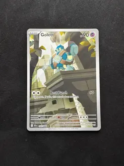 Pokemon TCG Black Bolt Full Art Illustration Rare Card Golett 122/086 English NM - Image 1