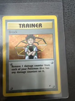 Pokemon TCG Card Brock Gym Heroes 2000 Unlimited Holo Rare, Card 15/132 - Image 1