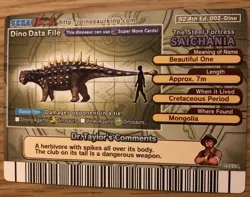 Dinosaur King Card Gold Saichania Series 2 4th Edition - Image 2