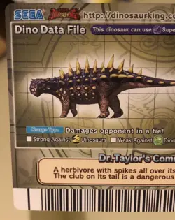 Dinosaur King Card Gold Saichania Series 2 4th Edition - Image 5