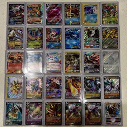 Lot of 30 Pokemon Cards: Mega EX, VMAX, EX, Full Art, V, BREAK, Promo, VSTAR - Image 1